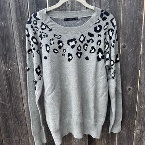 Potter's Pot Gray Animal Print Sweater
